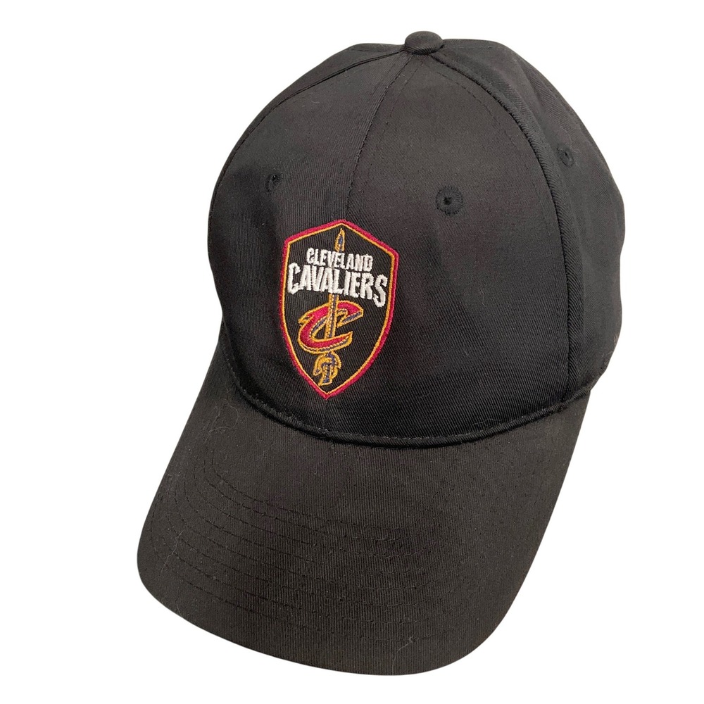 NBA Cleveland‎ Cavaliers Hat Mens OS Black Stitched Logo Baseball Cap Basketball